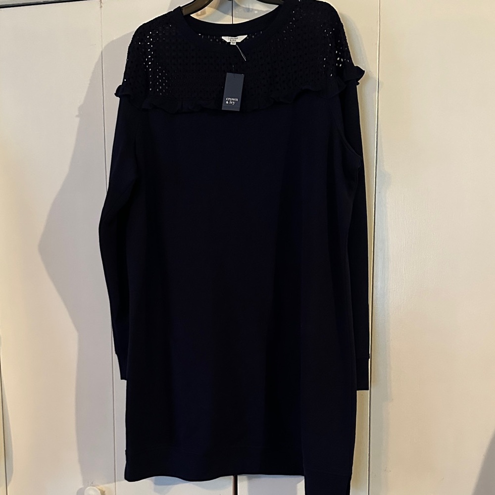 Navy sweatshirt dress